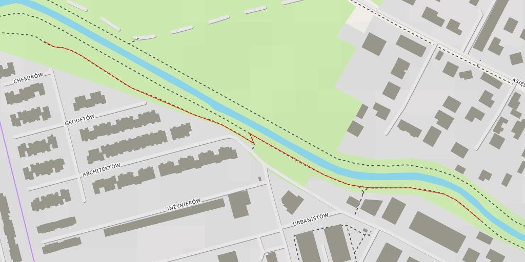 Map of the trail for Księdza Biskupa Władysława Bandurskiego