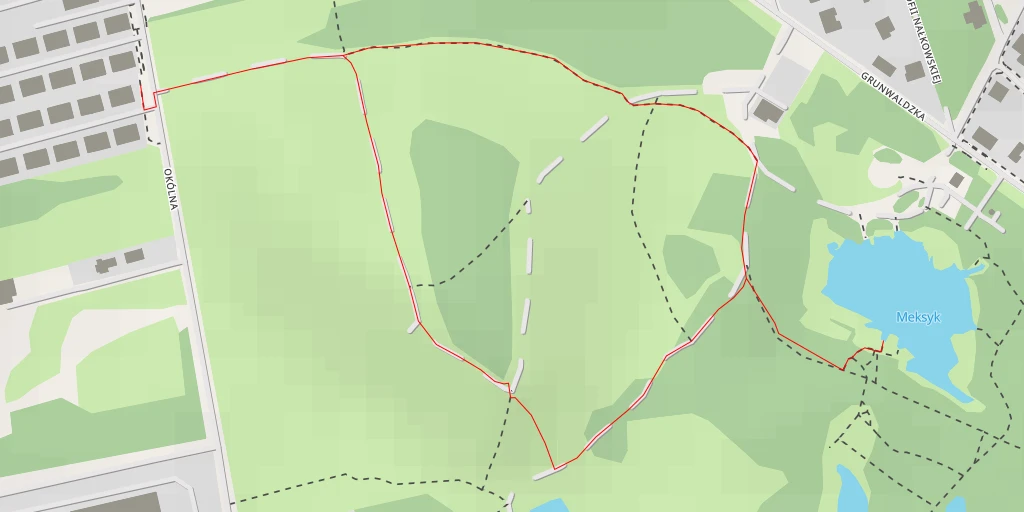 Map of the trail for Meksyk