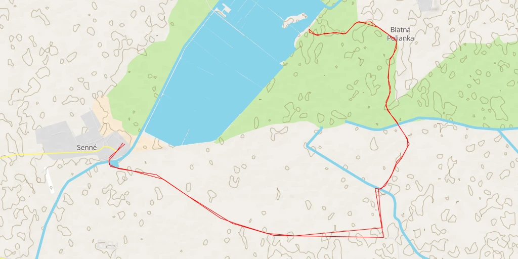 Map of the trail for Pozorovateľňa vtáctva