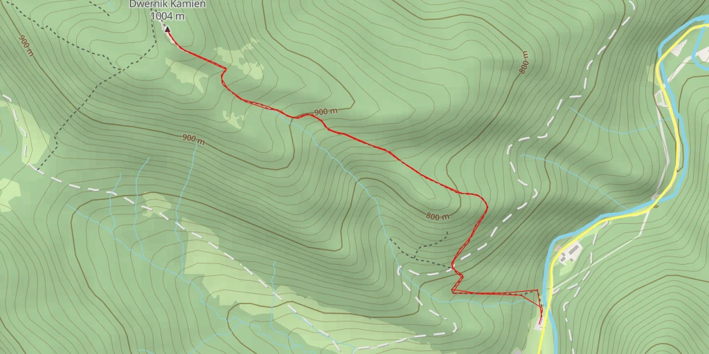 Carte de l'itinéraire :  Dwernik Kamień