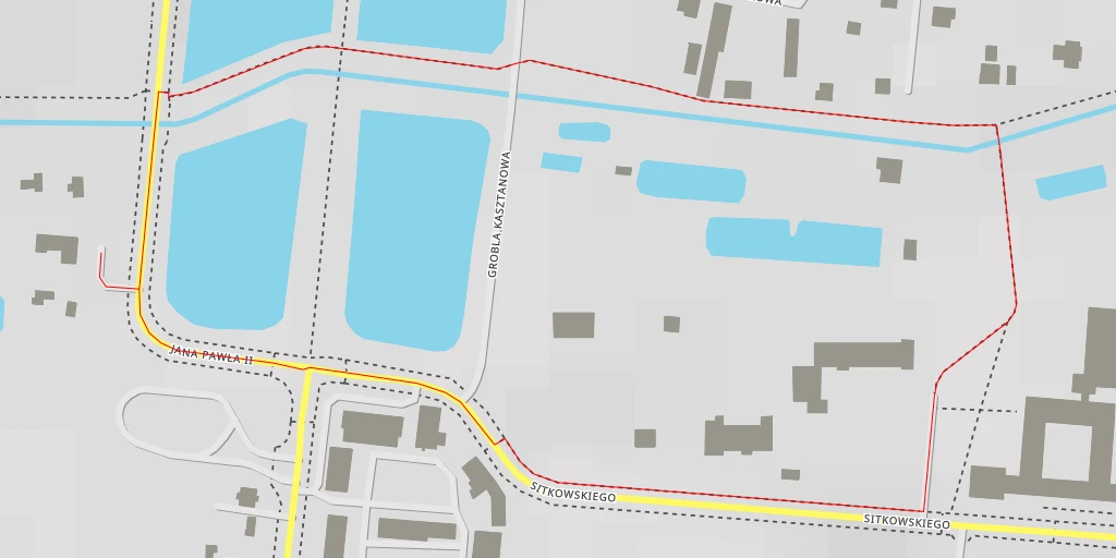 Map of the trail for Szkoła Podstawowa nr 2 - Sitkowskiego