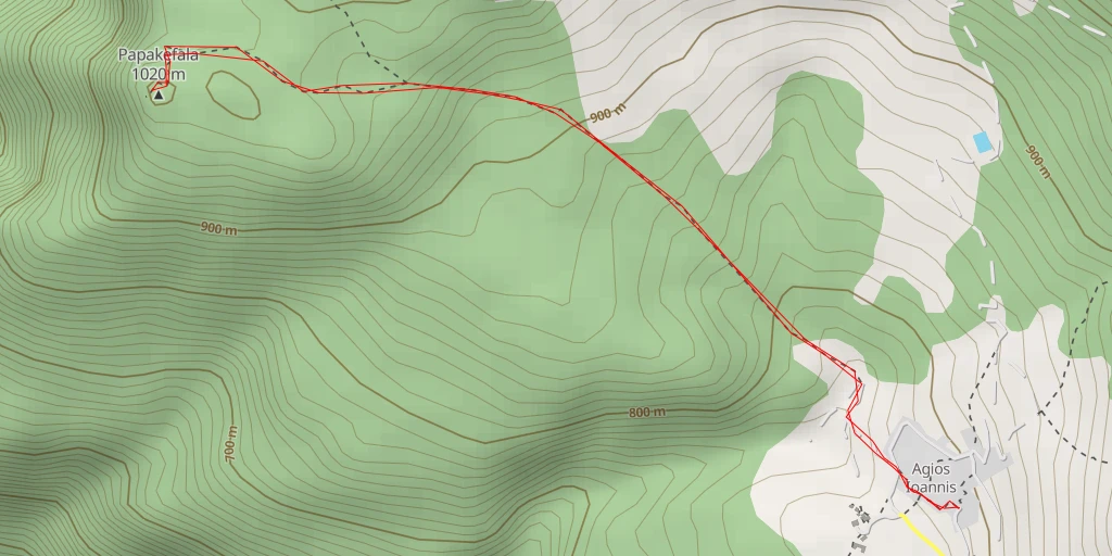 Map of the trail for Παπακεφαλα