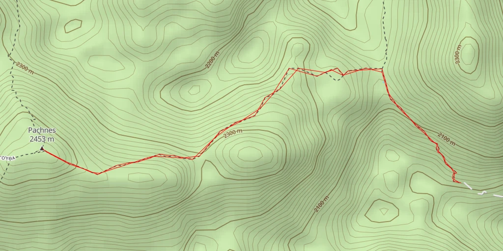 Map of the trail for Πάχνες