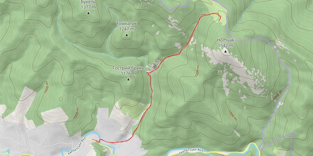 Map of the trail for Колиба