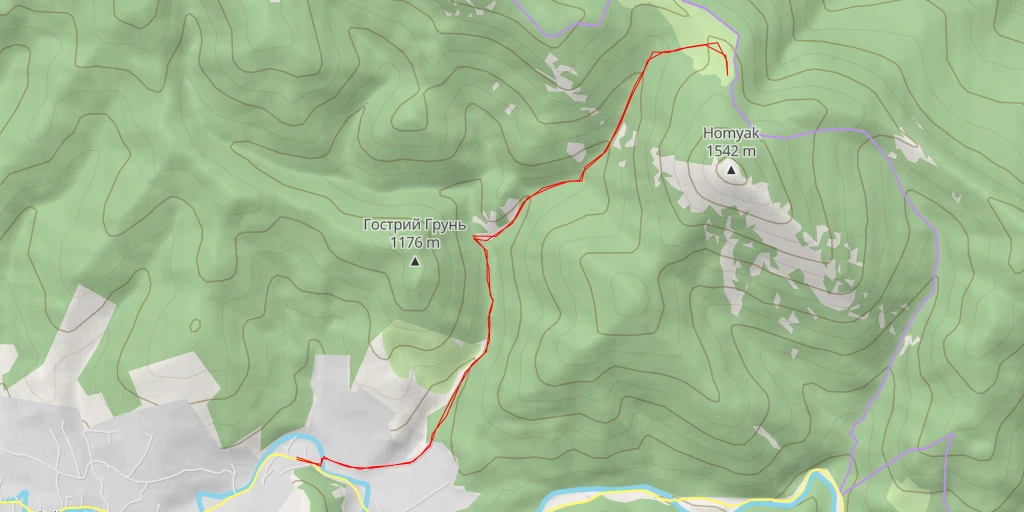 Map of the trail for Cabin