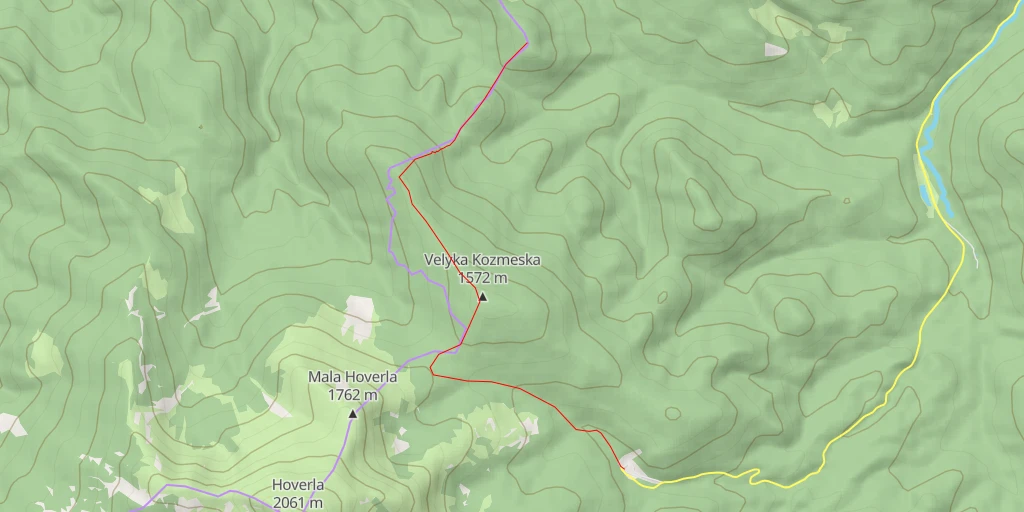 Map of the trail for Берланів Плай