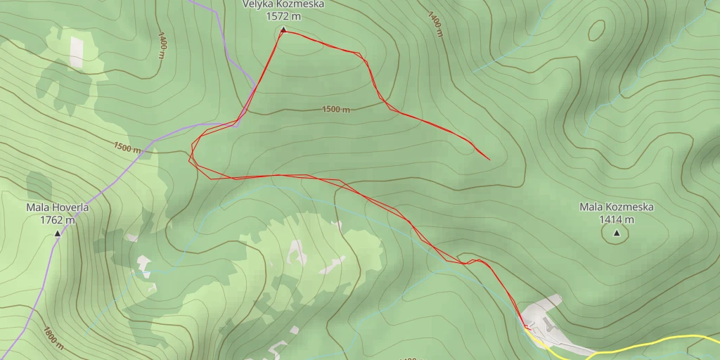 Map of the trail for Лінія для маршрутизації. Видимої стежки нема