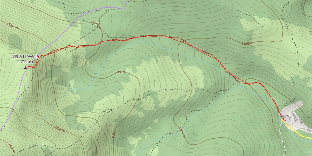 Map of the trail for Мала Говерла