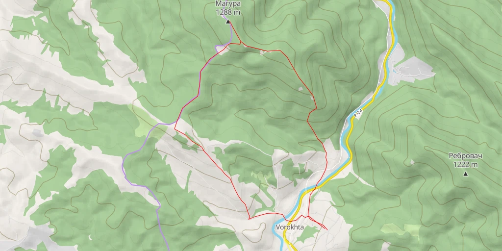 Map of the trail for Магура