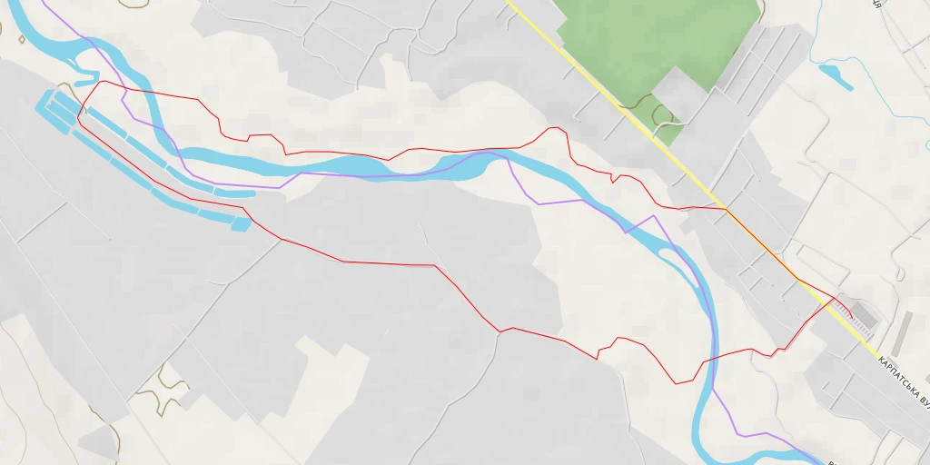 Map of the trail for вулиця Івана Франка - вулиця Івана Франка