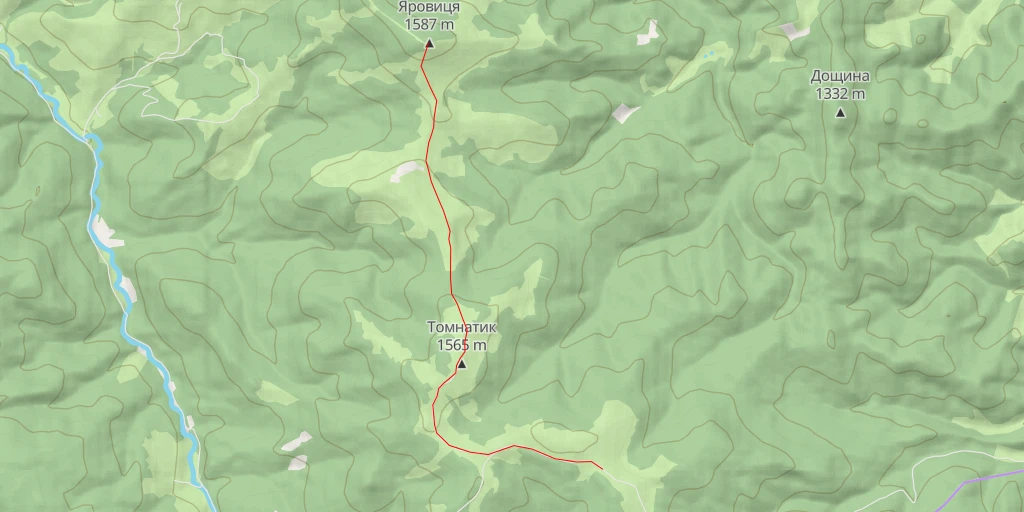 Map of the trail for Яровиця