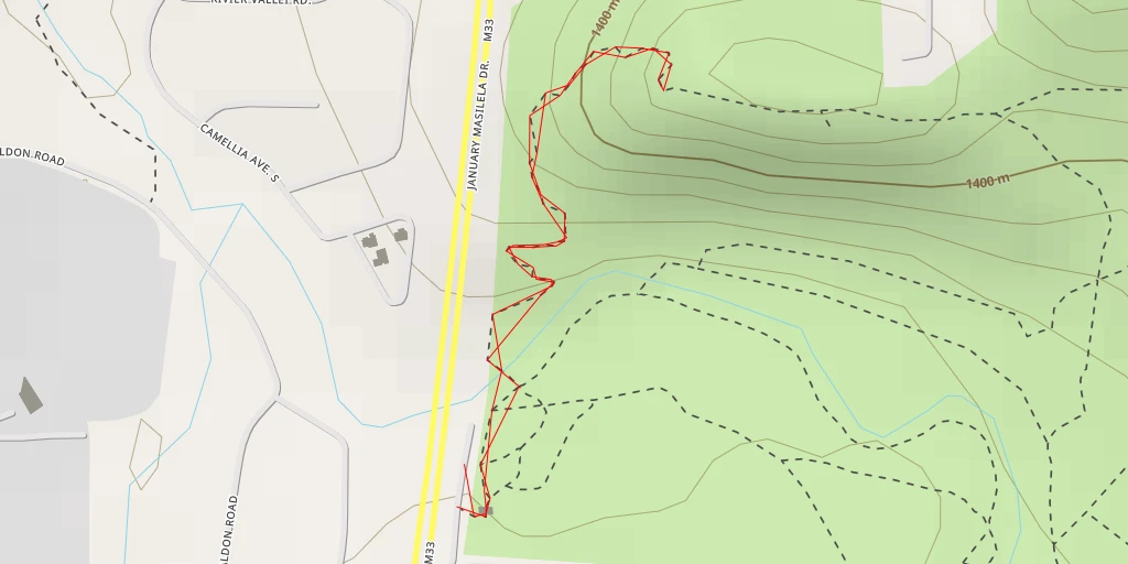 Map of the trail for January Masilela Drive - Pretoria