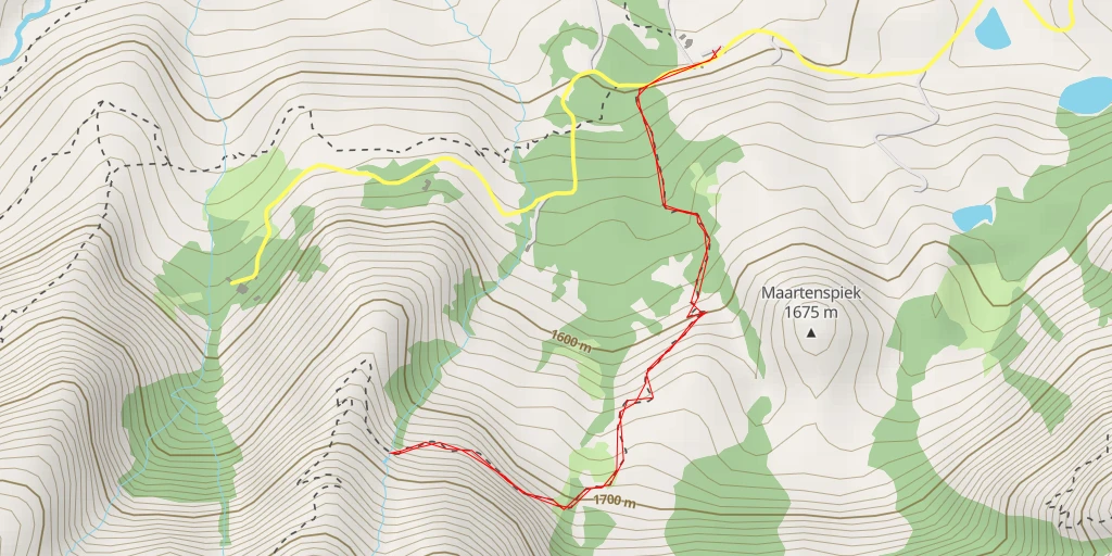 Map of the trail for Sphinx - Keartland's Pass - Okhahlamba Local Municipality