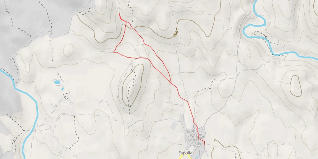 Map of the trail for Font de la Viuda.