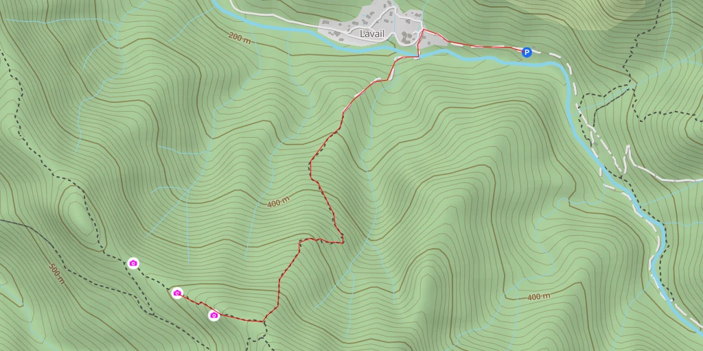 Map of the trail for Font dels Miracles - Sorède