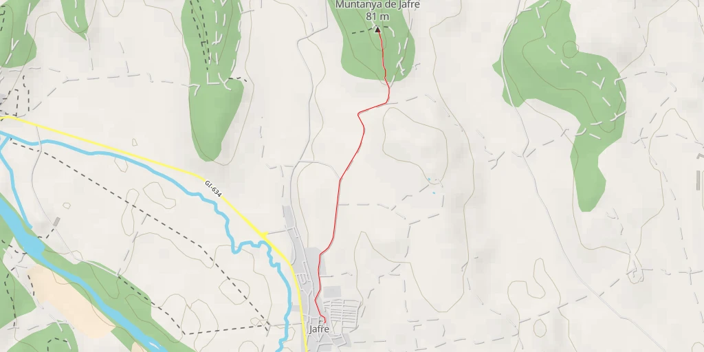 Map of the trail for Muntanya de Jafre