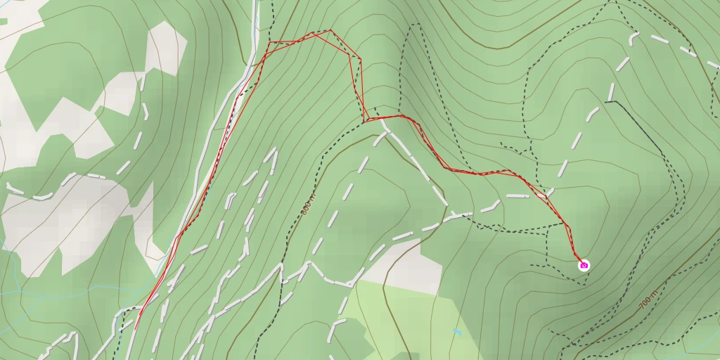 Map of the trail for Rocher du Salut