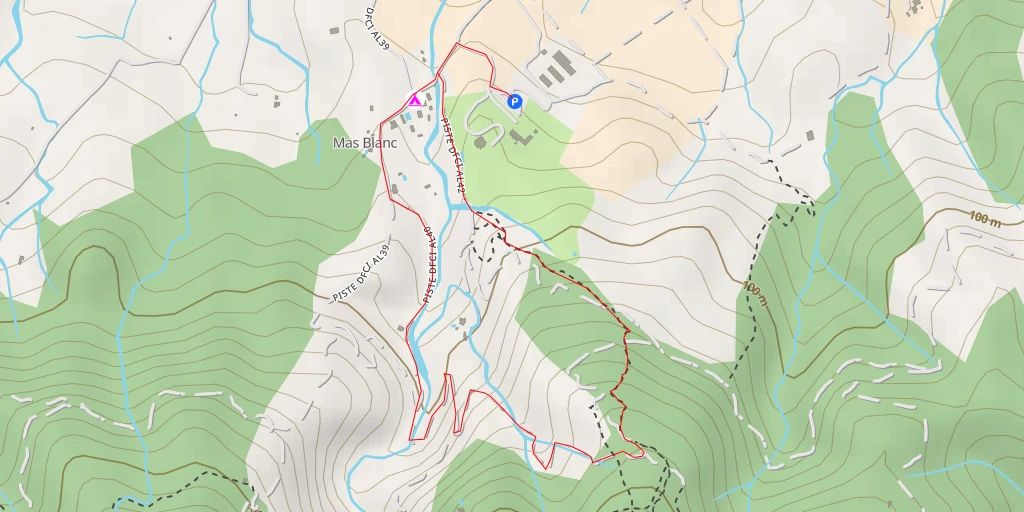 Map of the trail for Chemin de la Chapelle Saint-Laurent Piste DFCI AL29