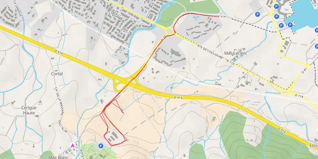 Carte de l'itinéraire :  Chemin de Sainte-Magdeleine - Chemin de Sainte-Magdeleine