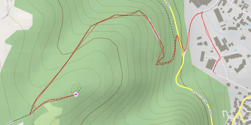 Map of the trail for Chemin de l'Adrienne