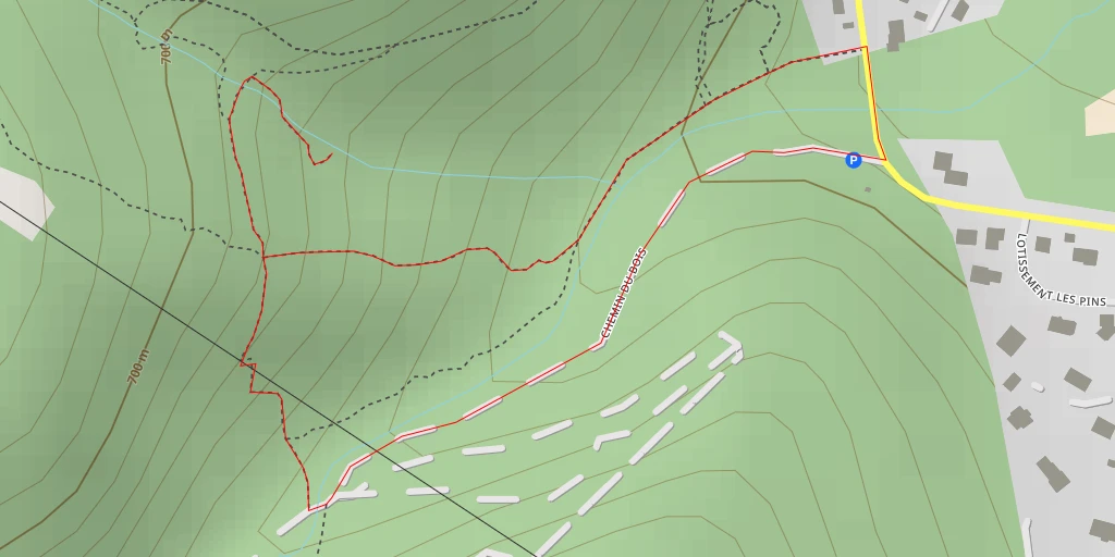 Map of the trail for Chemin du Bois