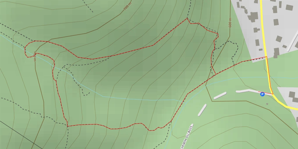 Map of the trail for Cascade du Gué