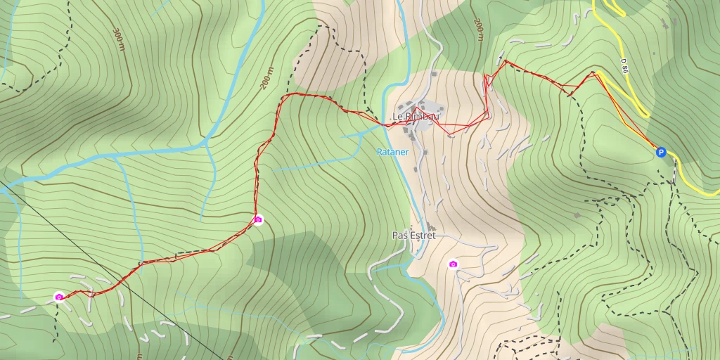 Carte de l'itinéraire :  Piste DFCI AL41 bis