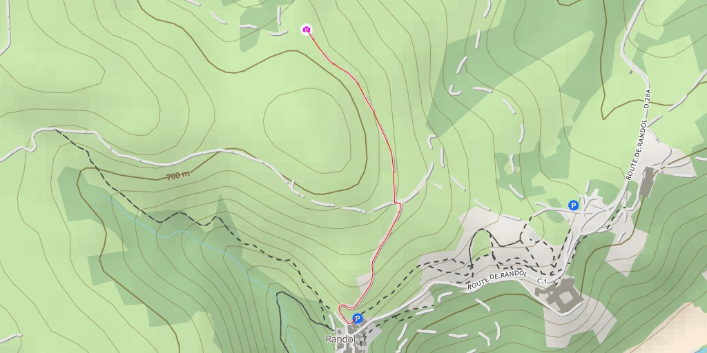 Map of the trail for Chemin Jean valleix