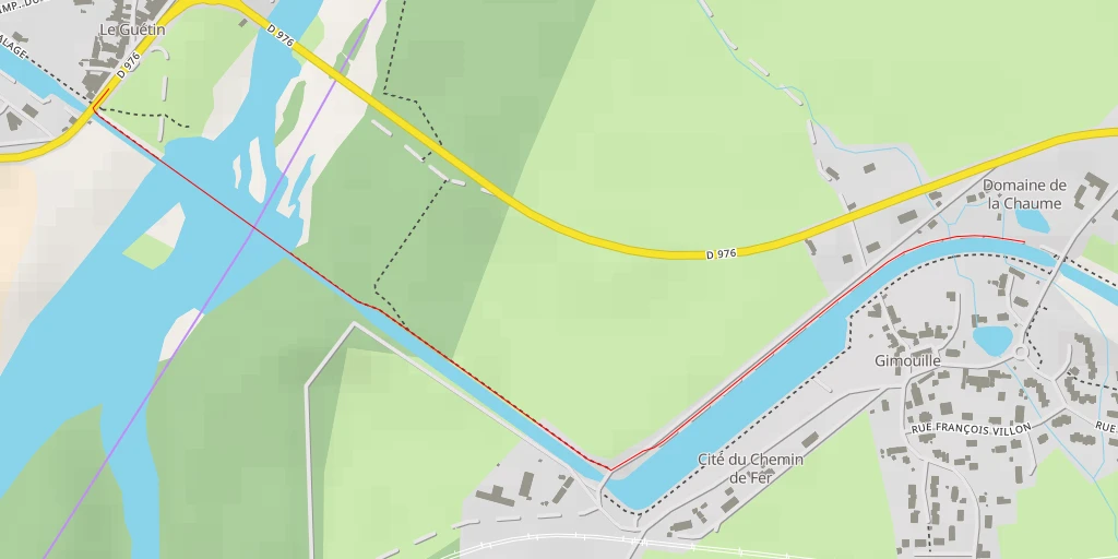 Map of the trail for Pont de Gimouille - Pont de Gimouille