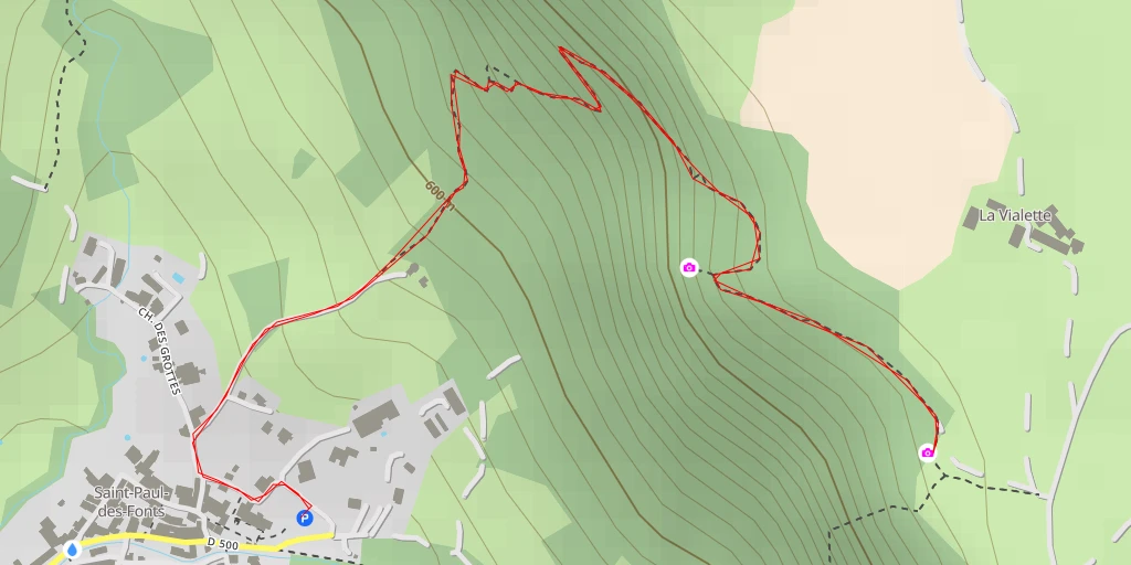 Map of the trail for AI - Croix Hippolyte Coste - Saint-Jean-et-Saint-Paul