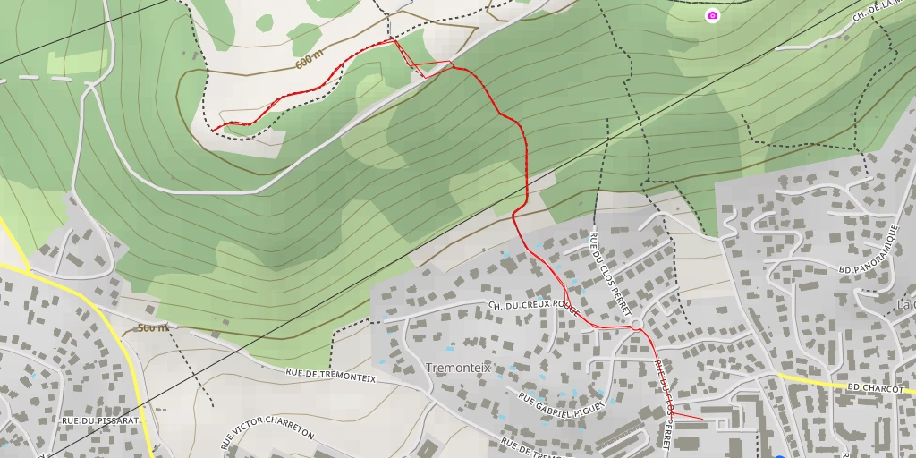 Map of the trail for Chemin entre la Guarlande et les Vignes des Côtes de Clermont - Clermont-Ferrand