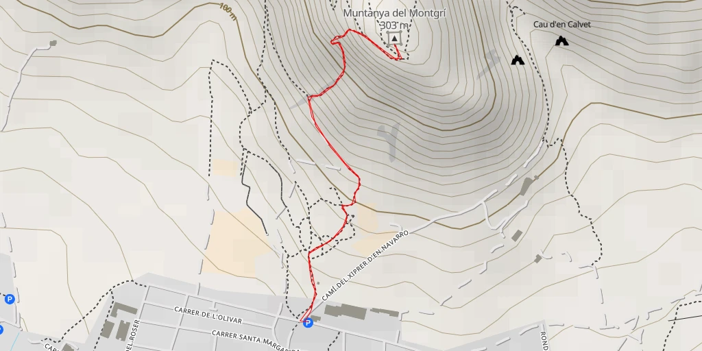 Map of the trail for Muntanya del Montgrí