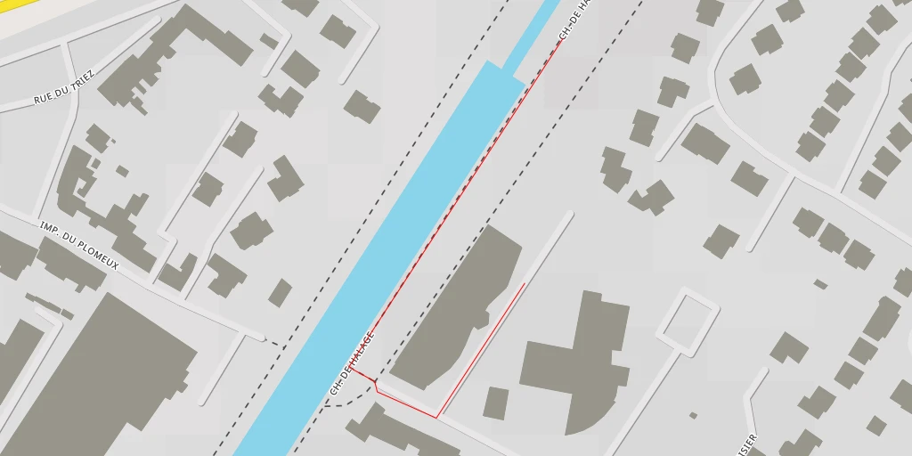 Carte de l'itinéraire :  Chemin de Halage - Chemin de Halage