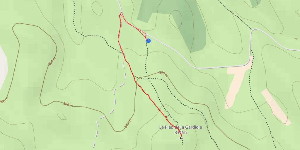 Carte de l'itinéraire :  Le Pied de la Gardiole