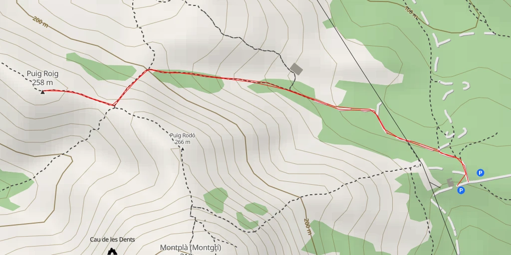 Map of the trail for Puig Roig