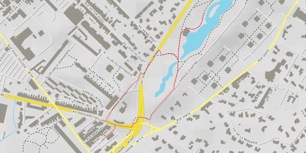 Map of the trail for Avenue Jean Jaurès