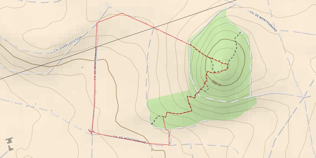 Map of the trail for Puy d'Anzelle