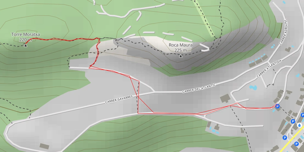 Map of the trail for Torre Moratxa