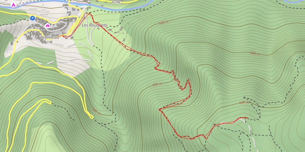 Carte de l'itinéraire :  Champignon préhistorique