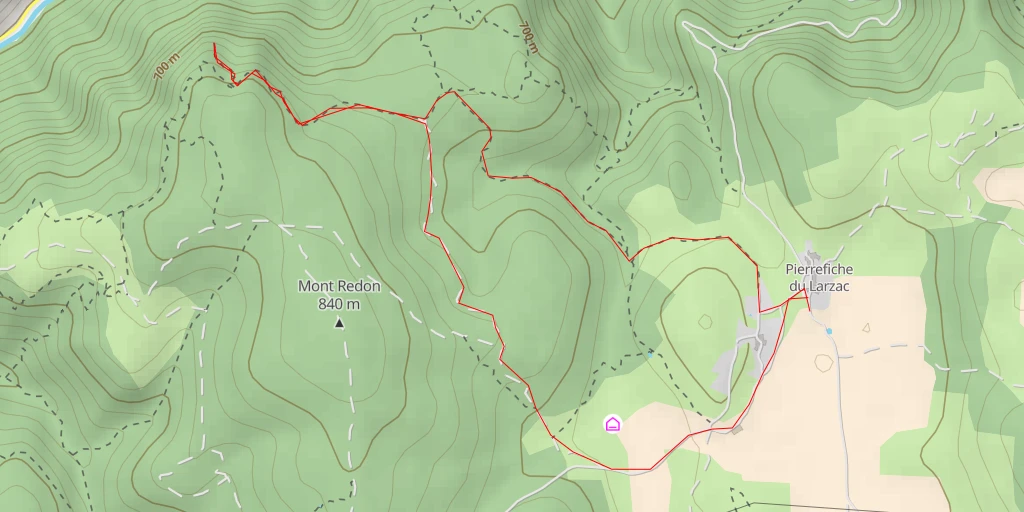 Carte de l'itinéraire :  Route de Millau à Nant