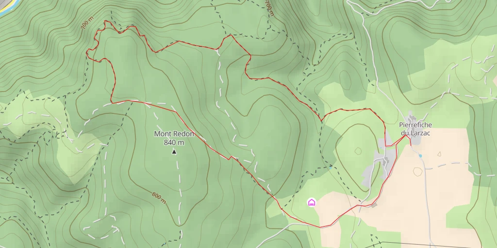 Carte de l'itinéraire :  Route de Millau à Nant