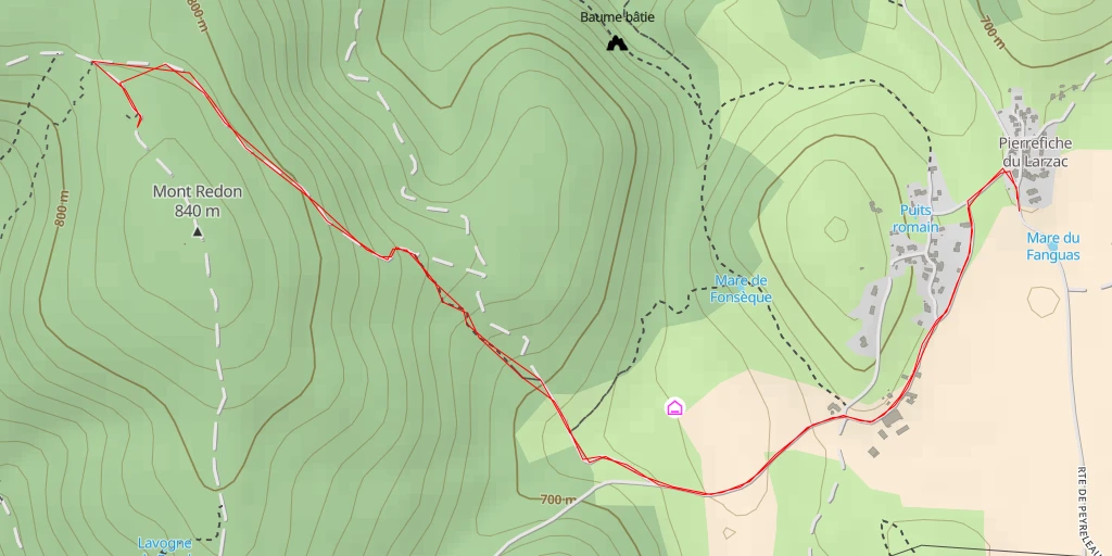 Carte de l'itinéraire :  Lavogne Artificièle