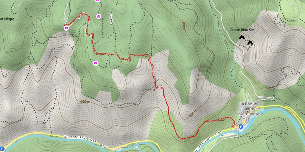 Carte de l'itinéraire :  Belvédère