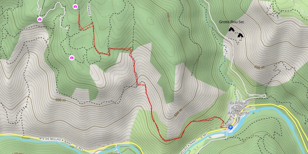 Carte de l'itinéraire :  Rouge