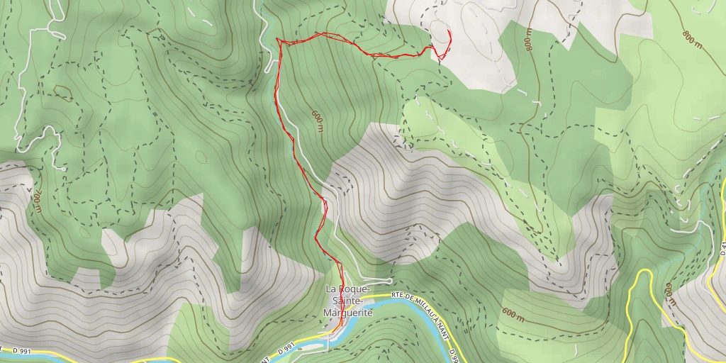 Map of the trail for Rochers de Roques Altes