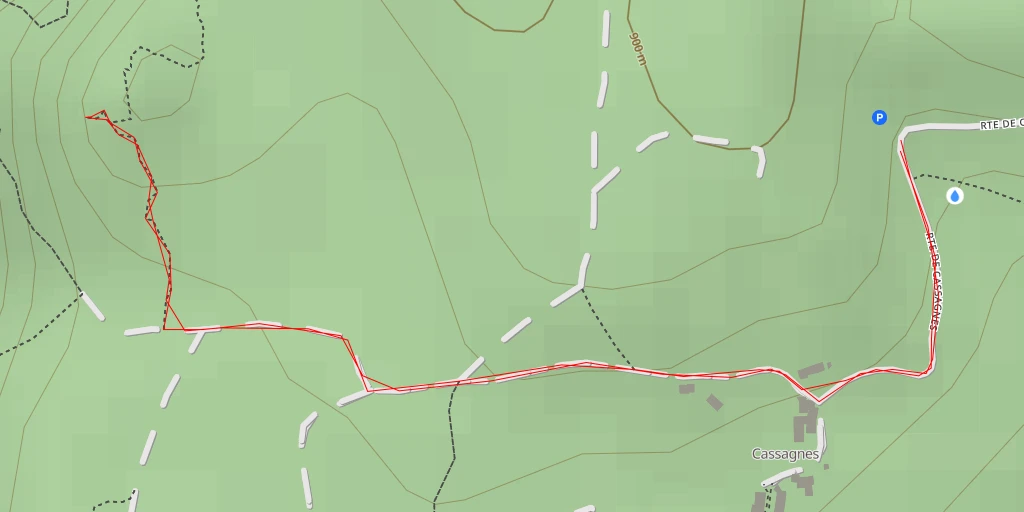 Map of the trail for AI - L'agenouilloir des Clots