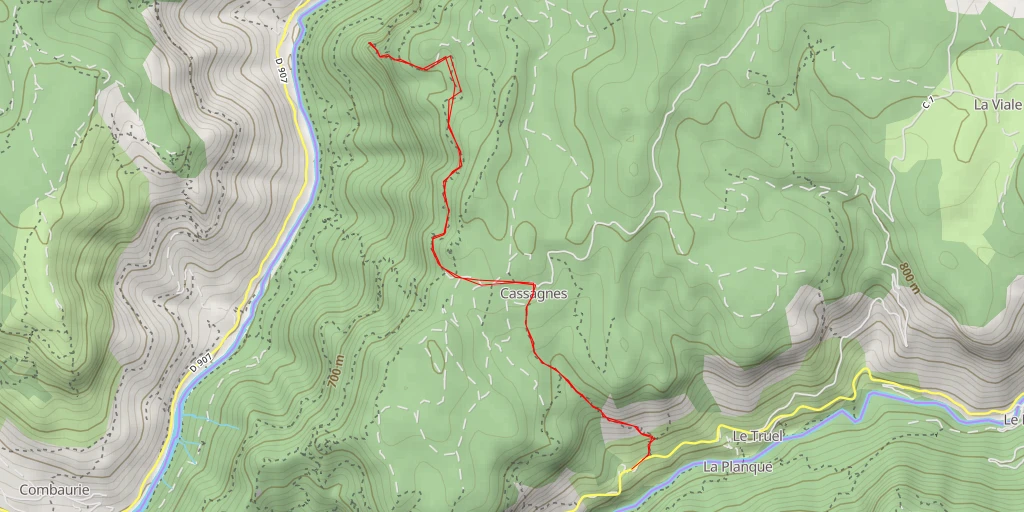 Map of the trail for Le Cinglegros