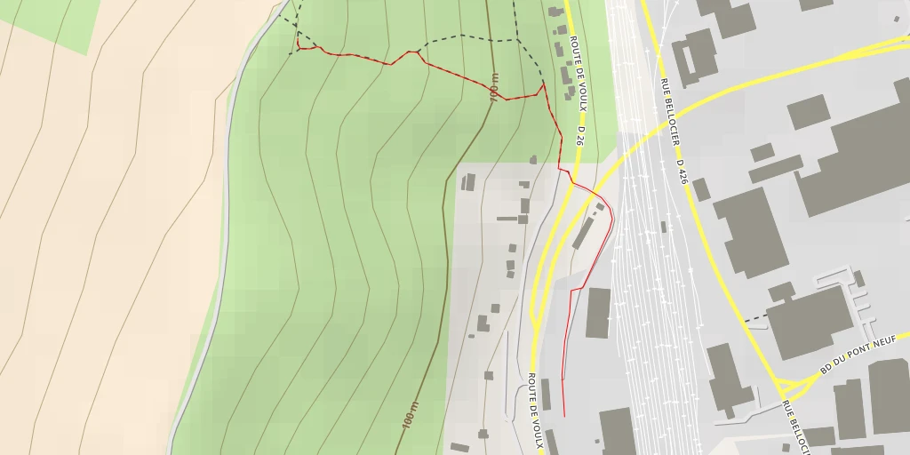 Map of the trail for Les Tombelles