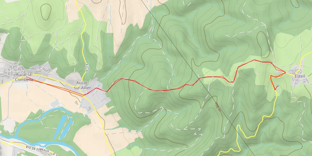 Map of the trail for Station d'épuration d'Esteil - Route de Jumeaux