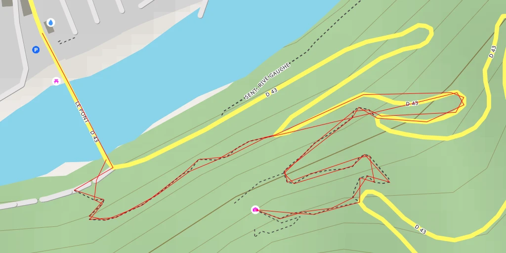 Map of the trail for AI - Statue de Marie - La Malène